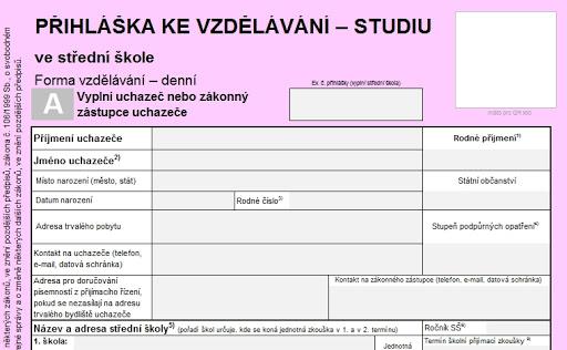 Příjem přihlášek ke studiu