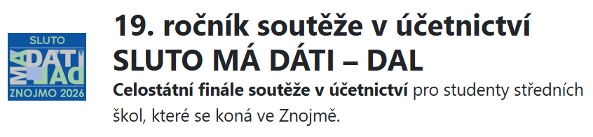 Náš student postoupil do celostátní soutěže v účetnictví