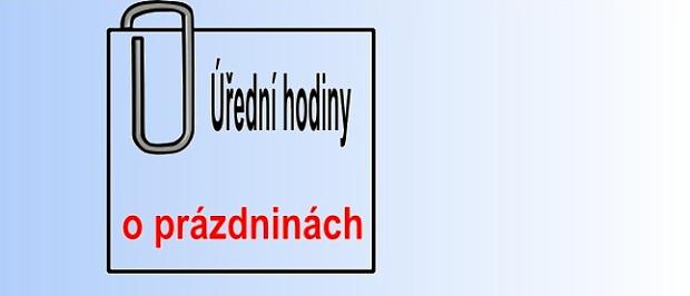 Úřední hodiny o prázdninách